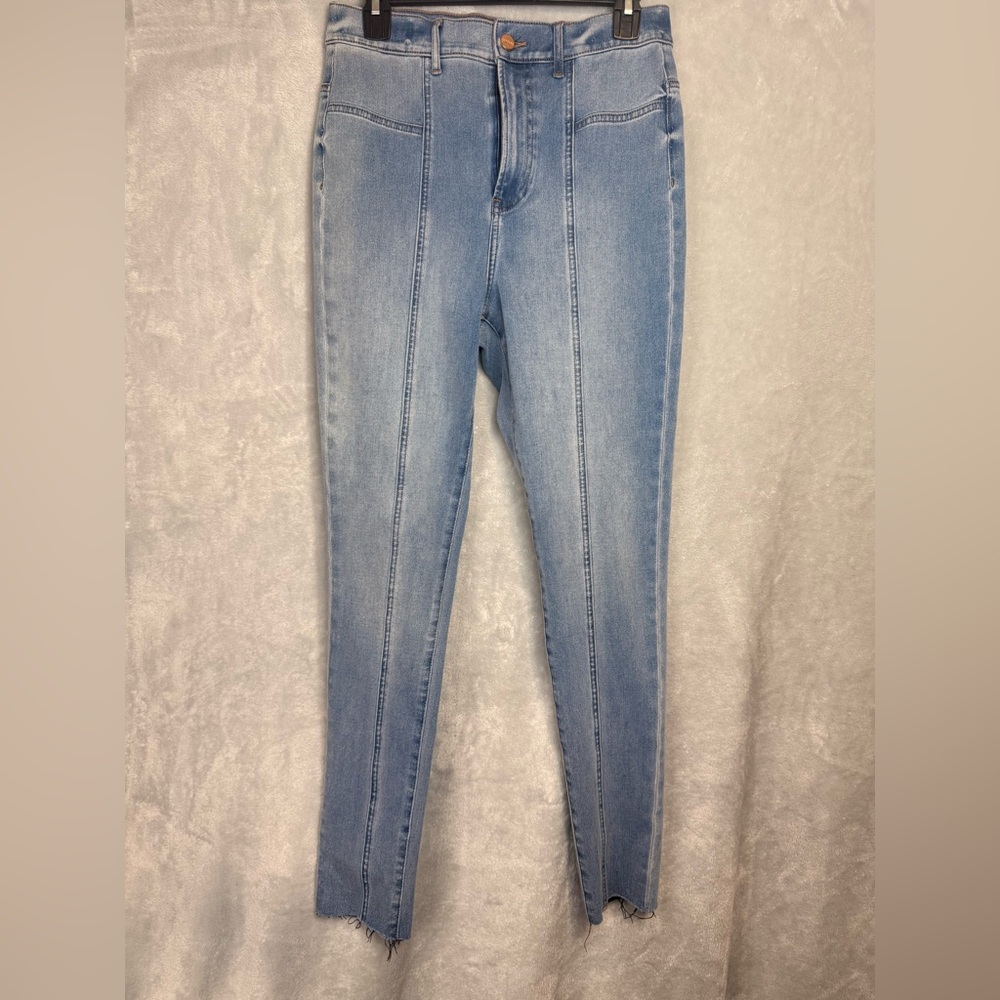 Express High Rise Light Blue Skinny Jeans